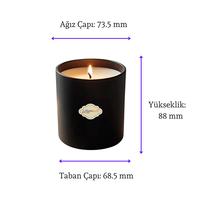 Lavanta Kokulu Siyah Cam Bardak İçi Beyaz Mum 405