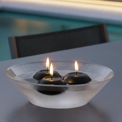 Siyah Suda Yüzen Mumlar 12'li Paket – 5 cm Çap