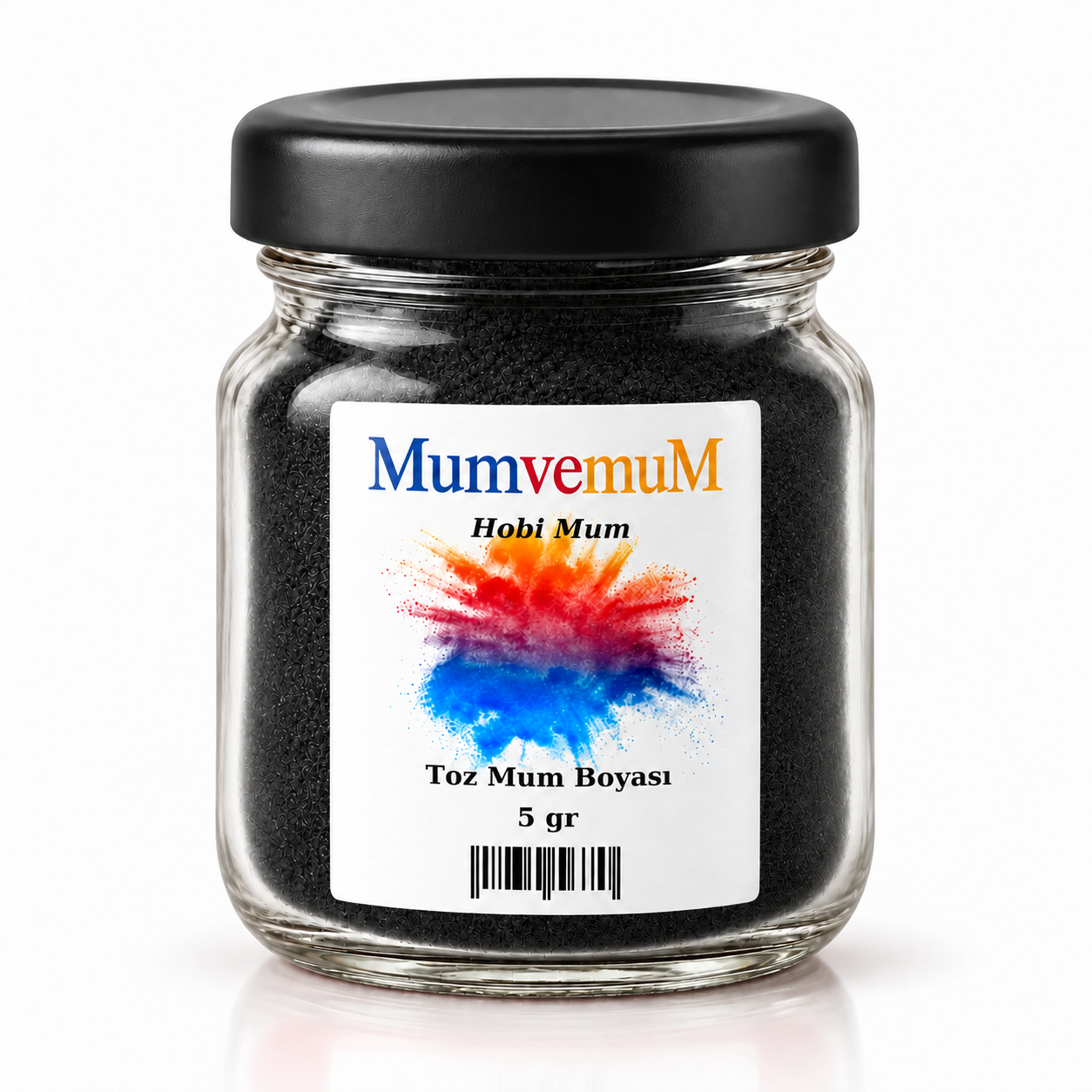 Siyah Toz Mum Boyası 5 gr – Parafin, Soya ve Jel Mum İçin