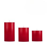 Small Çilek Kokulu Set Mum Çap 7 cm Kırmızı