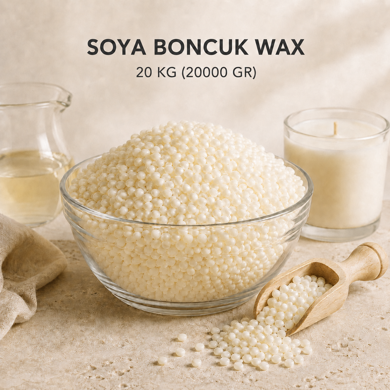 Soya Boncuk Wax - Parafini 20KG (20000 GR )