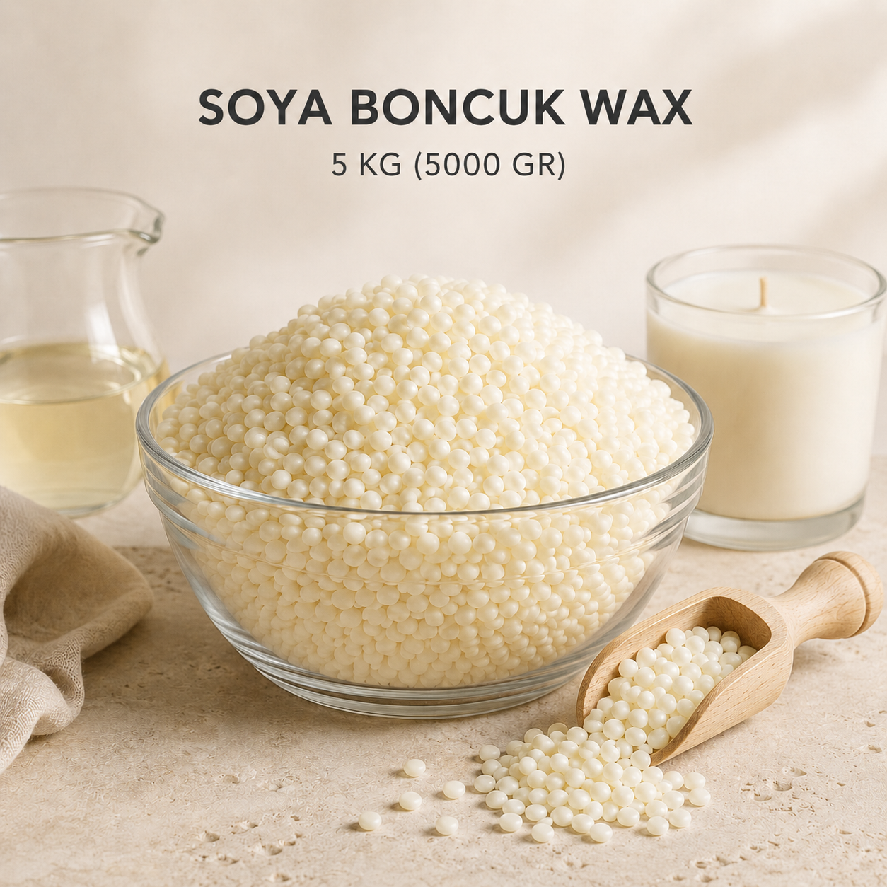 Soya Boncuk Wax - Parafini 5 KG (5000 GR )
