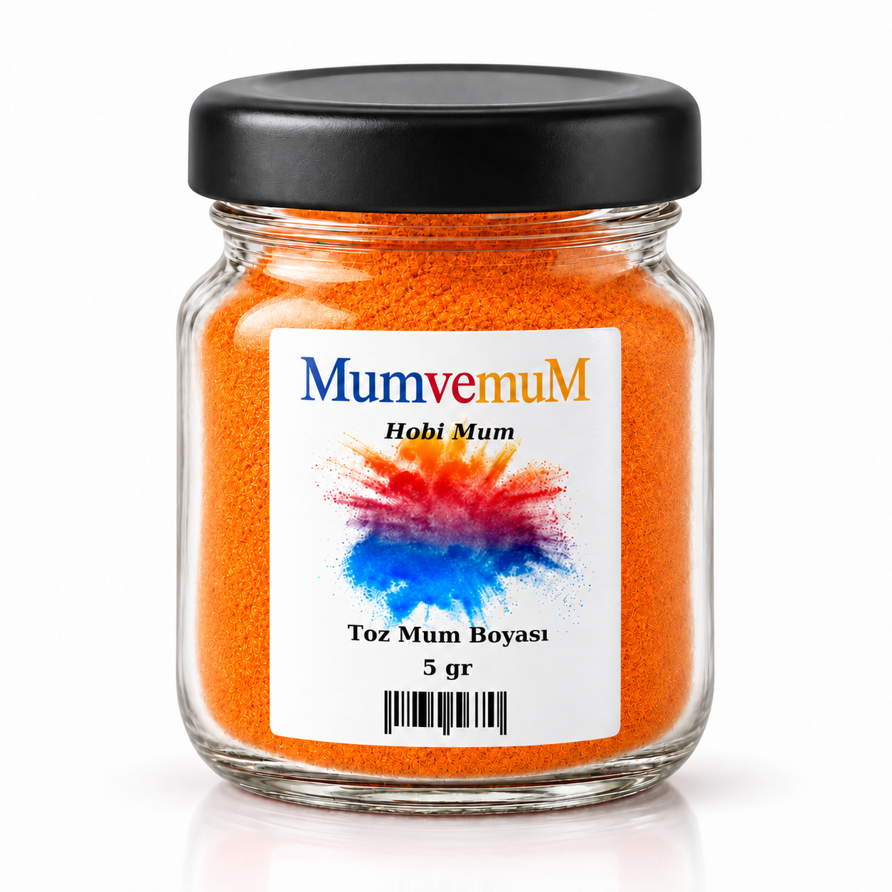Turuncu Toz Mum Boyası 5 gr – Parafin, Soya ve Jel Mum İçin