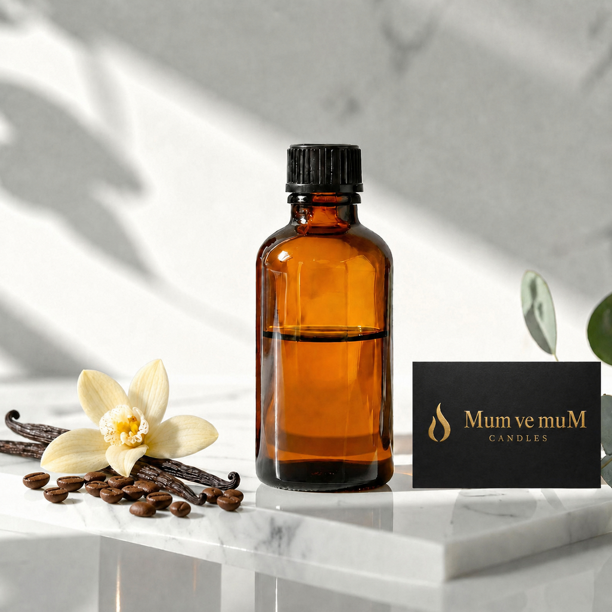 Vanilya & Kahve Kokulu Mum Esansı 50 ml – Profesyonel Seri