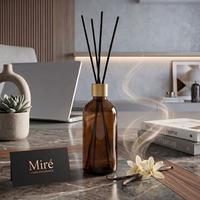 Vanilya Kokulu Çubuklu Oda Kokusu - Amber Şişe 