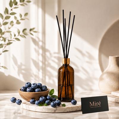 Yaban Mersini Kokulu Çubuklu Oda Kokusu - Amber Şişe 100 ml