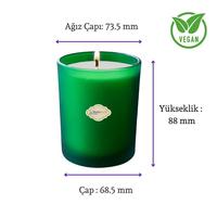 Yeşil Buzlu Bardak Mum İçi %100 Soya Mum 405