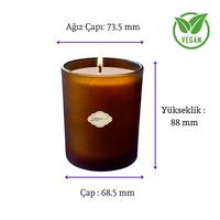 Kahve Kokulu Amber  Buzlu Bardak Mum İçi %100 Soya Mum 405