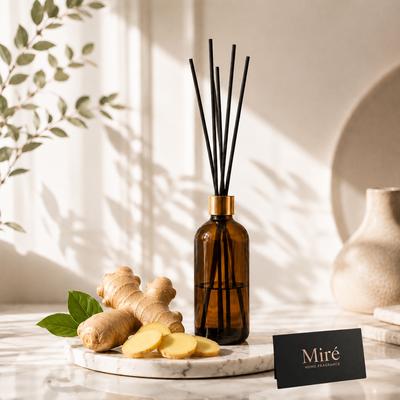 Zencefil Çubuklu Oda Kokusu - Amber Şişe 100 ml