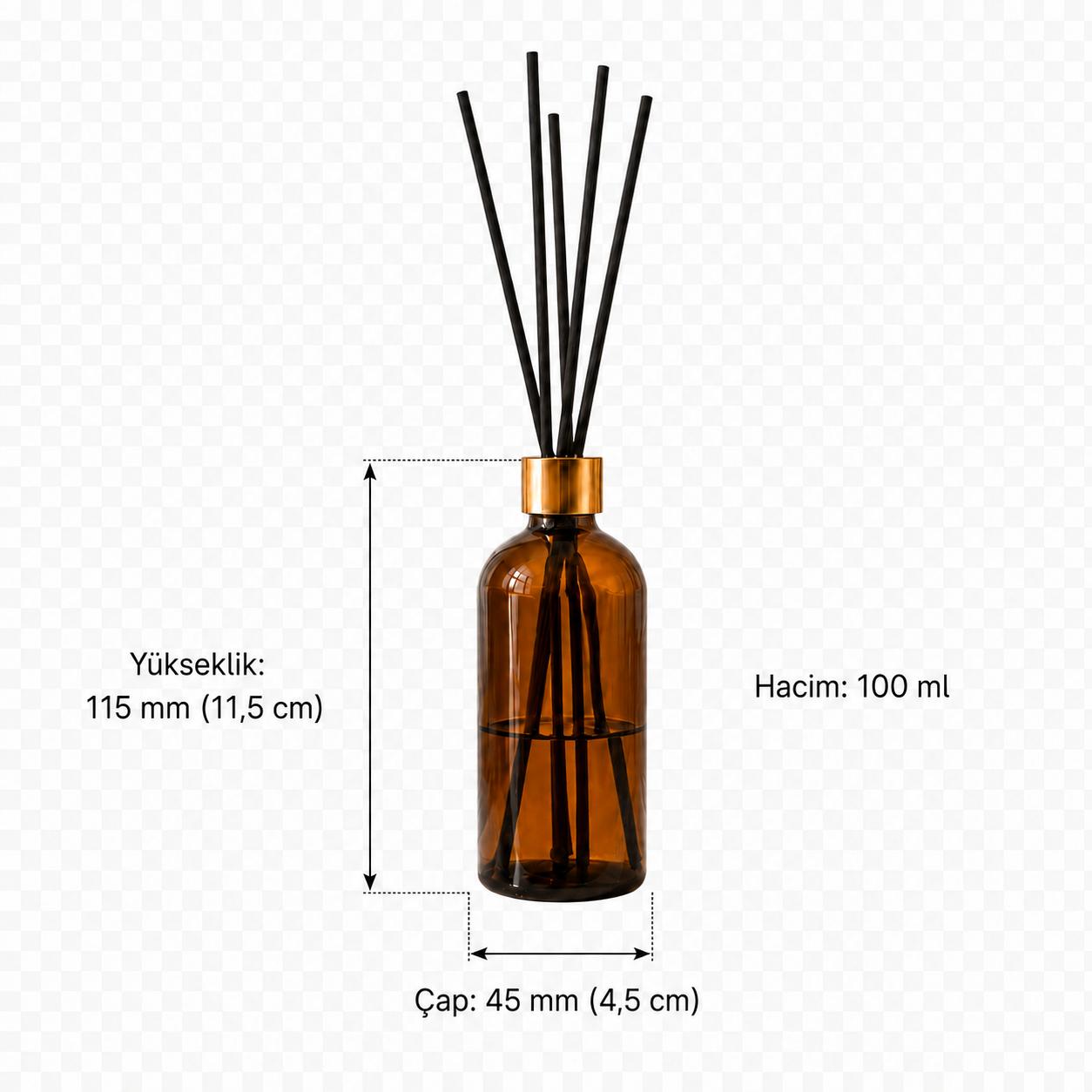 Zencefil Çubuklu Oda Kokusu - Amber Şişe 100 ml