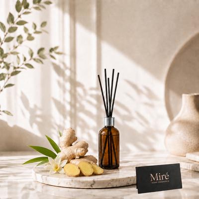 Zencefil Kokulu Çubuklu Oda Kokusu - Amber Şişe 50 ml