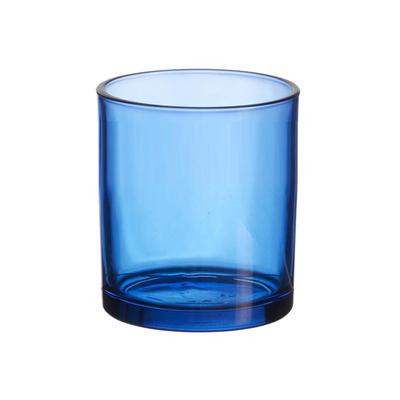6 Adet Mavi Transparan  Cam Bardak  Mumluk -  Doluma Uygun 405
