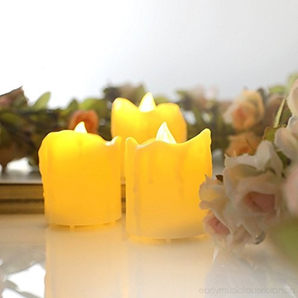 6 Adet Erimiş Görünümlü Led Tealight Mum