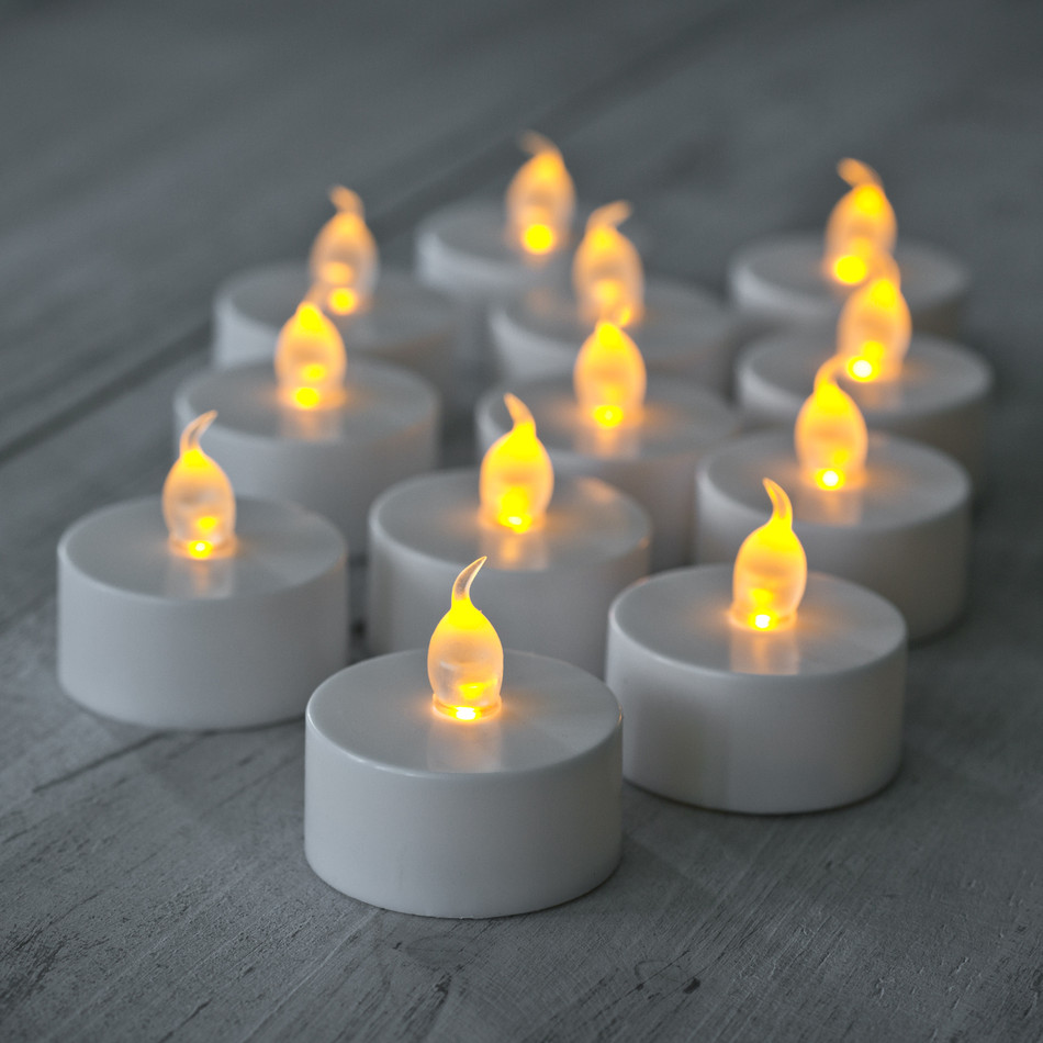 24 Adet Led Mum Sarı Işık Pili Mum