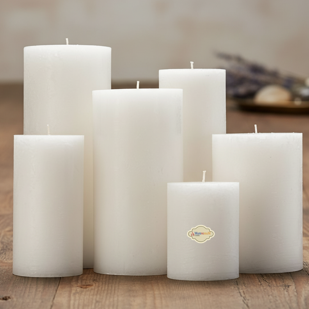 Gyertya White Set Mum 6 Lı